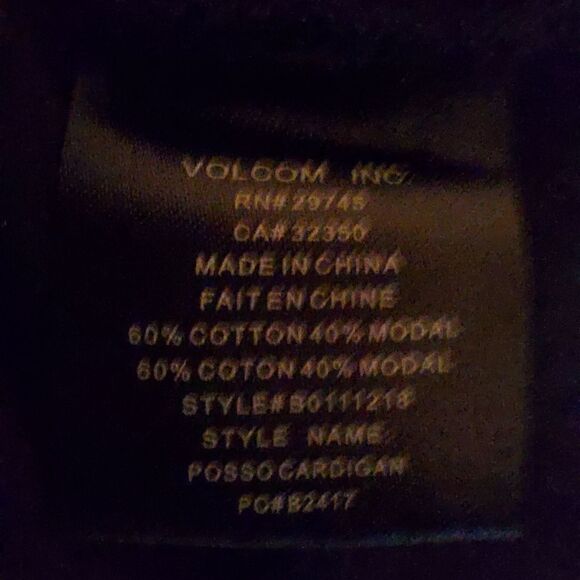 VOLCOM CARDIGAN - Picture 5 of 7